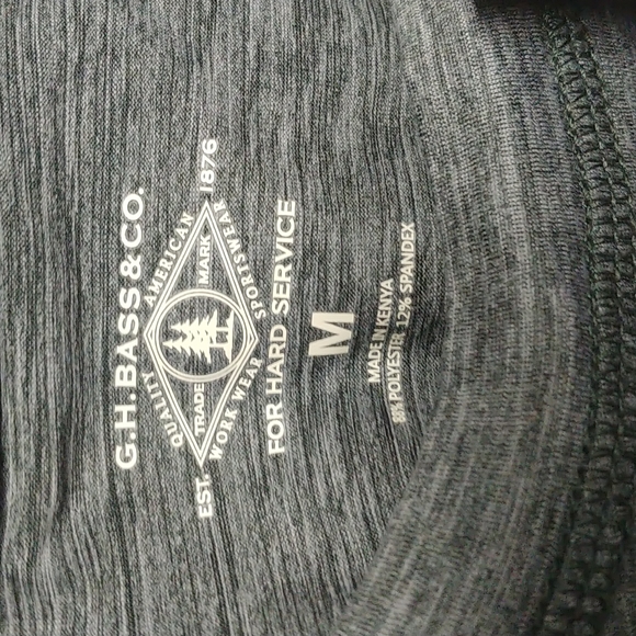 NWT G.H Bass & Co. Crew Neck Short Sleeve T-Shirt w/Moisture Wicking Size M Grey - Picture 5 of 6